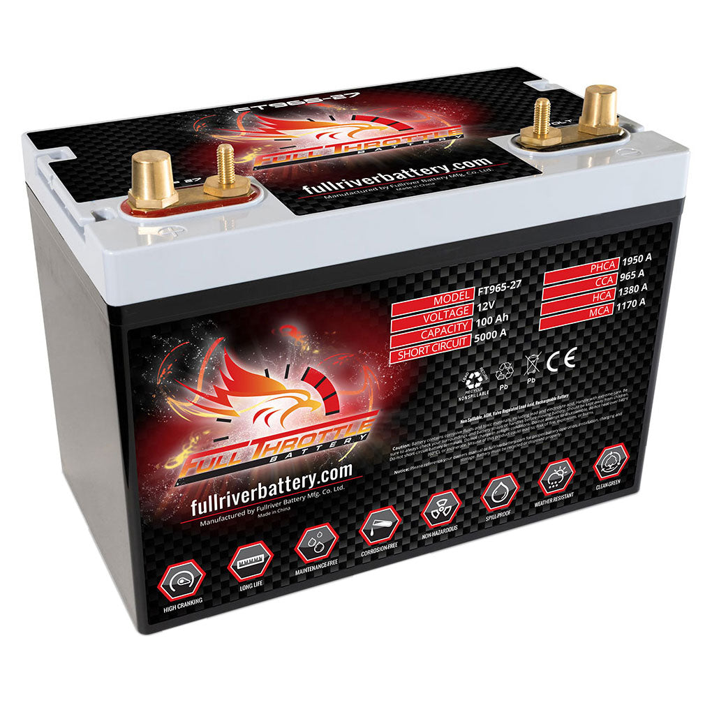 FT965-27 Hybrid AGM Battery Gr 27M 12V 1170MC 185RC 100Ah
