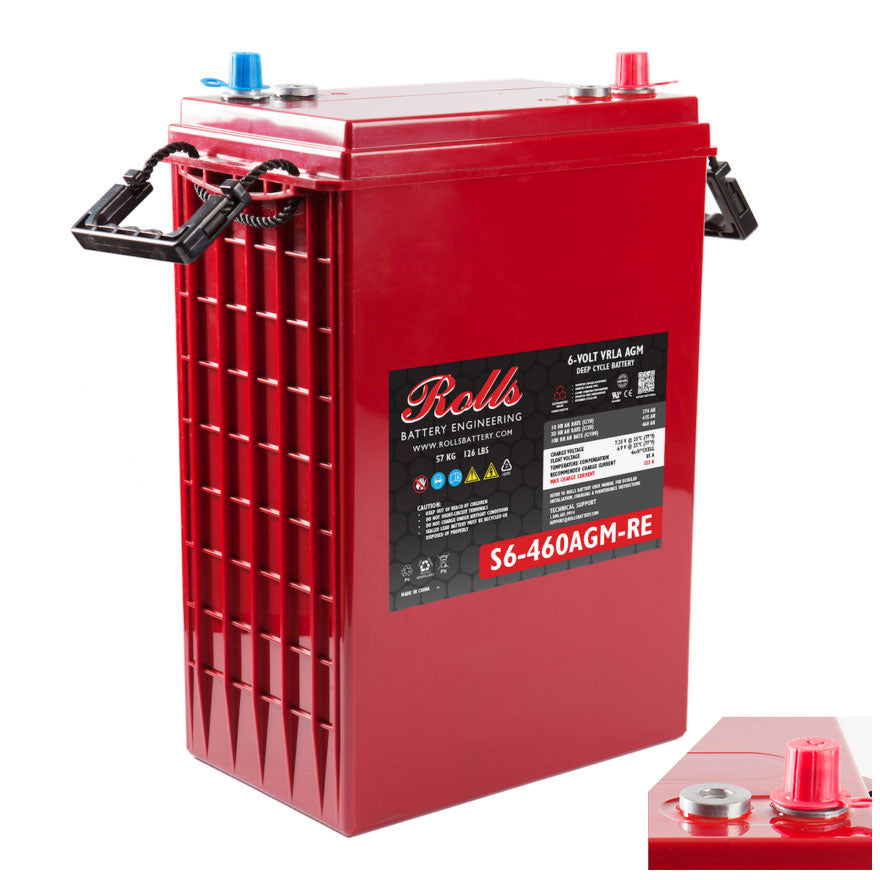 S6-460AGM-RE BATT AGM GR 903/L16 ROLLS 6V 415AH(20HR)