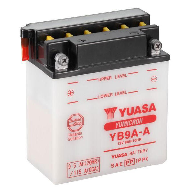 Yuasa YB9A-A — 12V 9Ah Flooded Powersport Battery