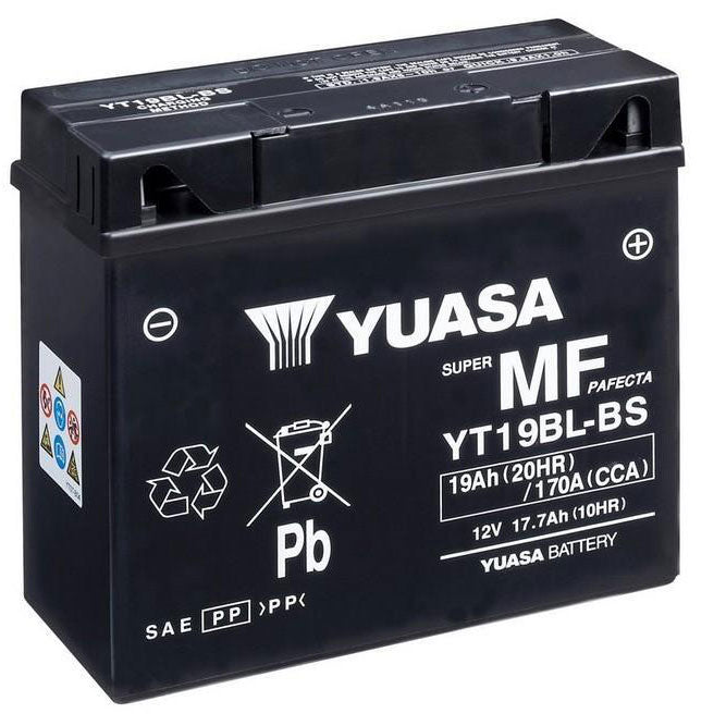Yuasa YT19BL-BS — 12V 17.7Ah AGM Powersport Battery