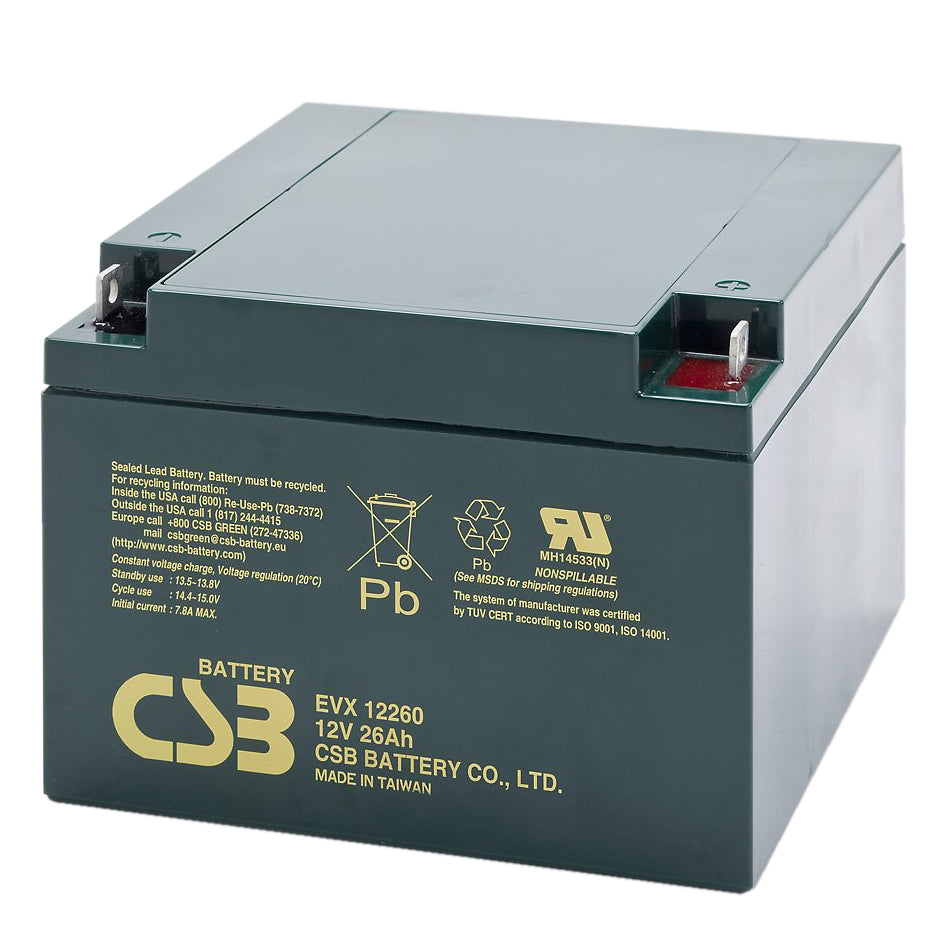EVX12260 High Rate AGM Battery 12V 26Ah