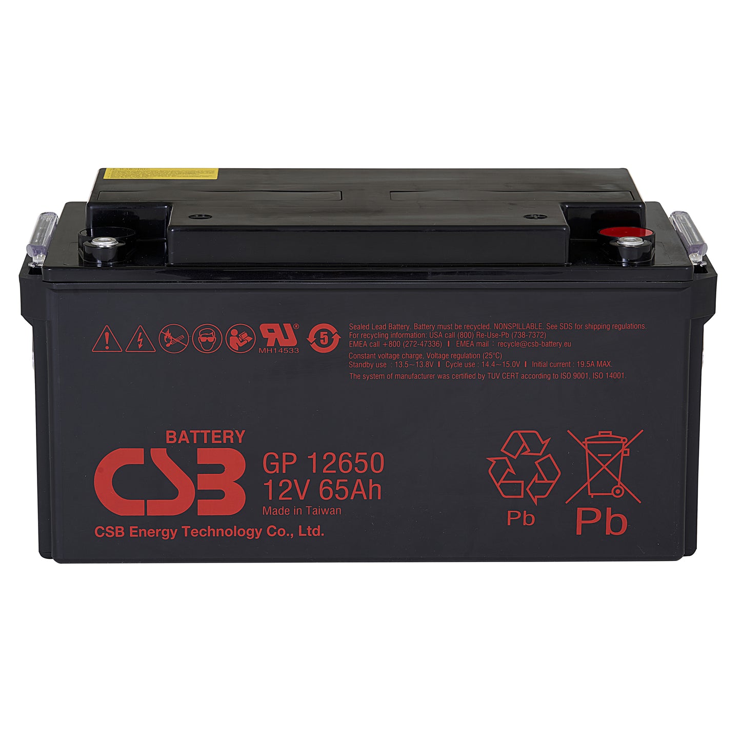 GP12650FR-M6 AGM Battery 12V 65Ah Flame Retardant