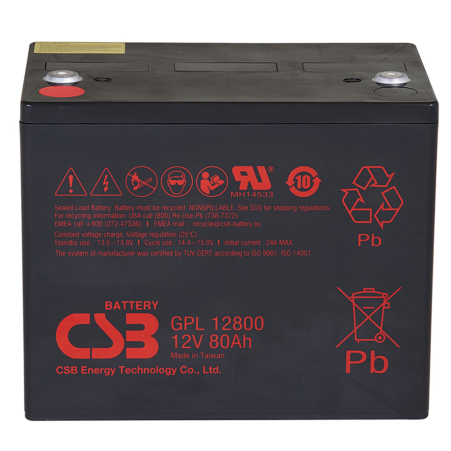 GPL12800 AGM Battery Gr 24 12V 75Ah