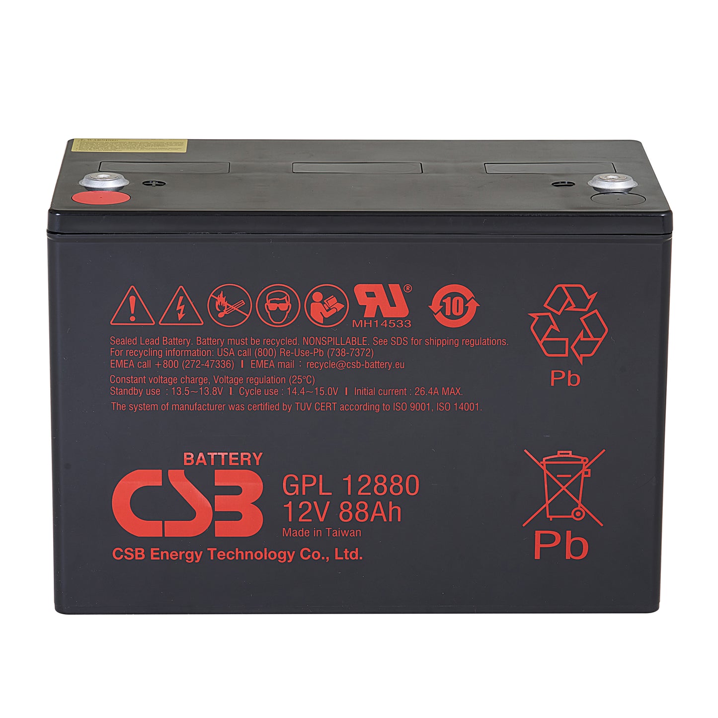 GPL12880 AGM Battery Gr 27 12V 88Ah