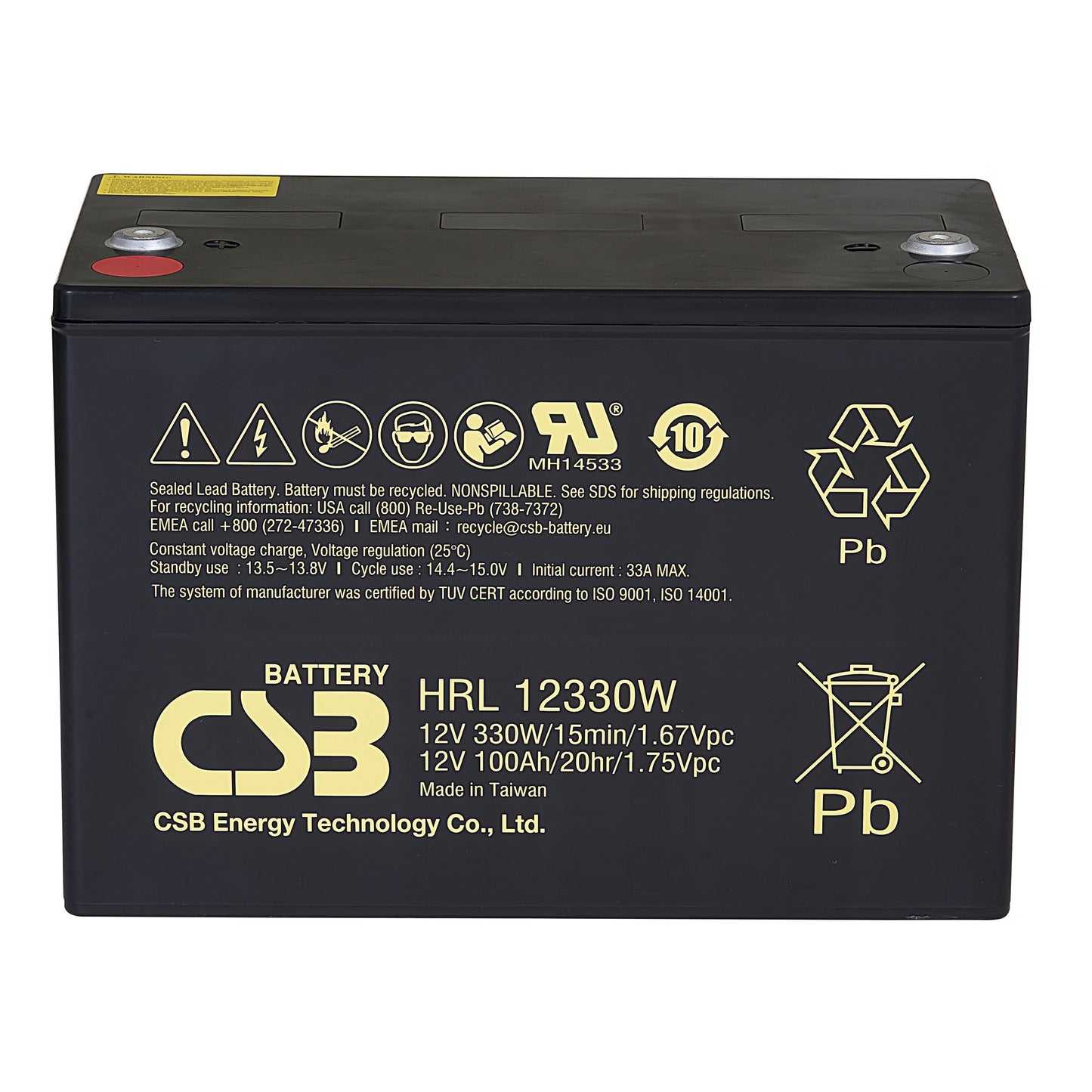 HRL12330WFR AGM Battery Gr 27 12V 88Ah Flame Retardant