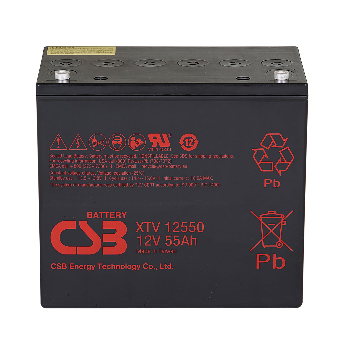 XTV12550 AGM Battery Gr 22NF 12V 55Ah