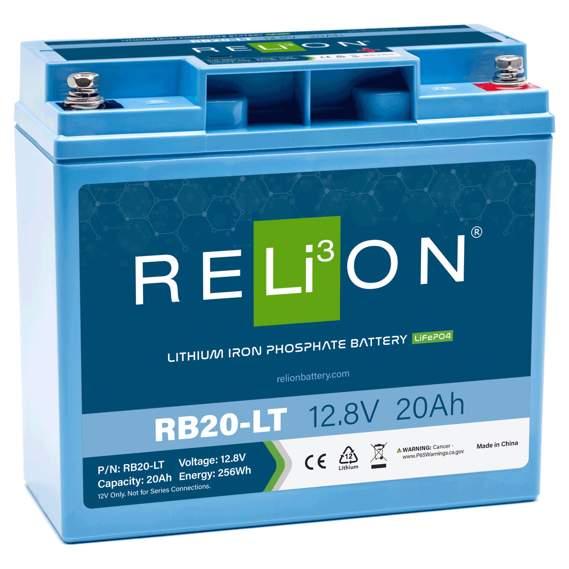 RB20-LT LiFePO4 Battery 12.8V 20Ah Relion (Low Temperature)