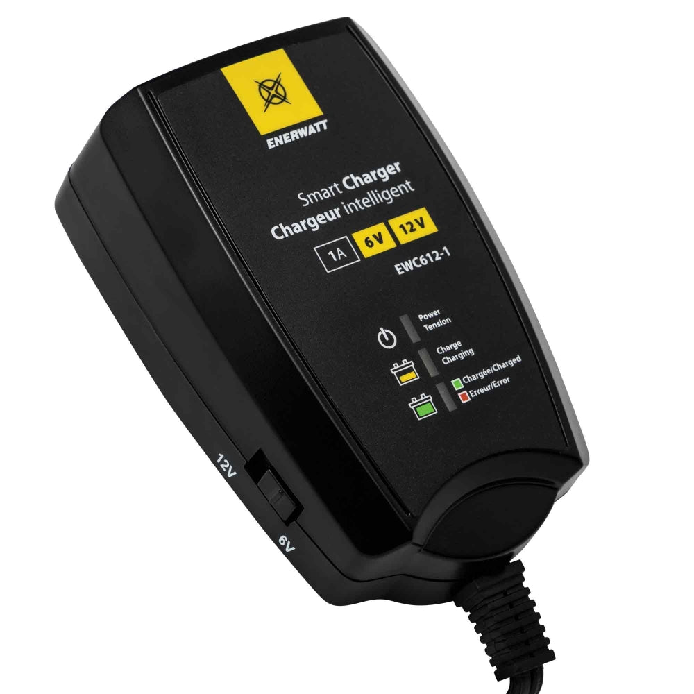 EWC612-1 Enerwatt 6/12V 1A Automatic Charger