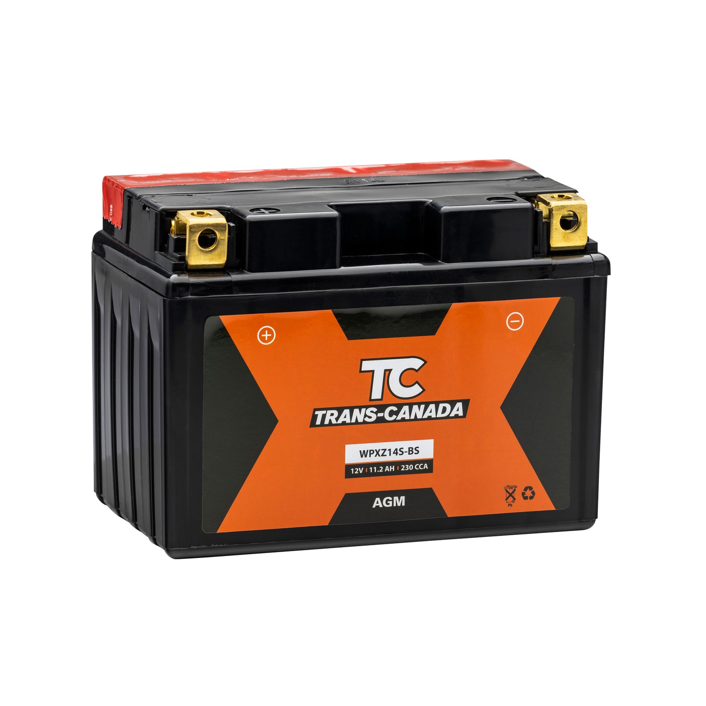 Trans-Canada WPXZ14S-BS — Batterie Powersport AGM 12V 10Ah 210 CCA