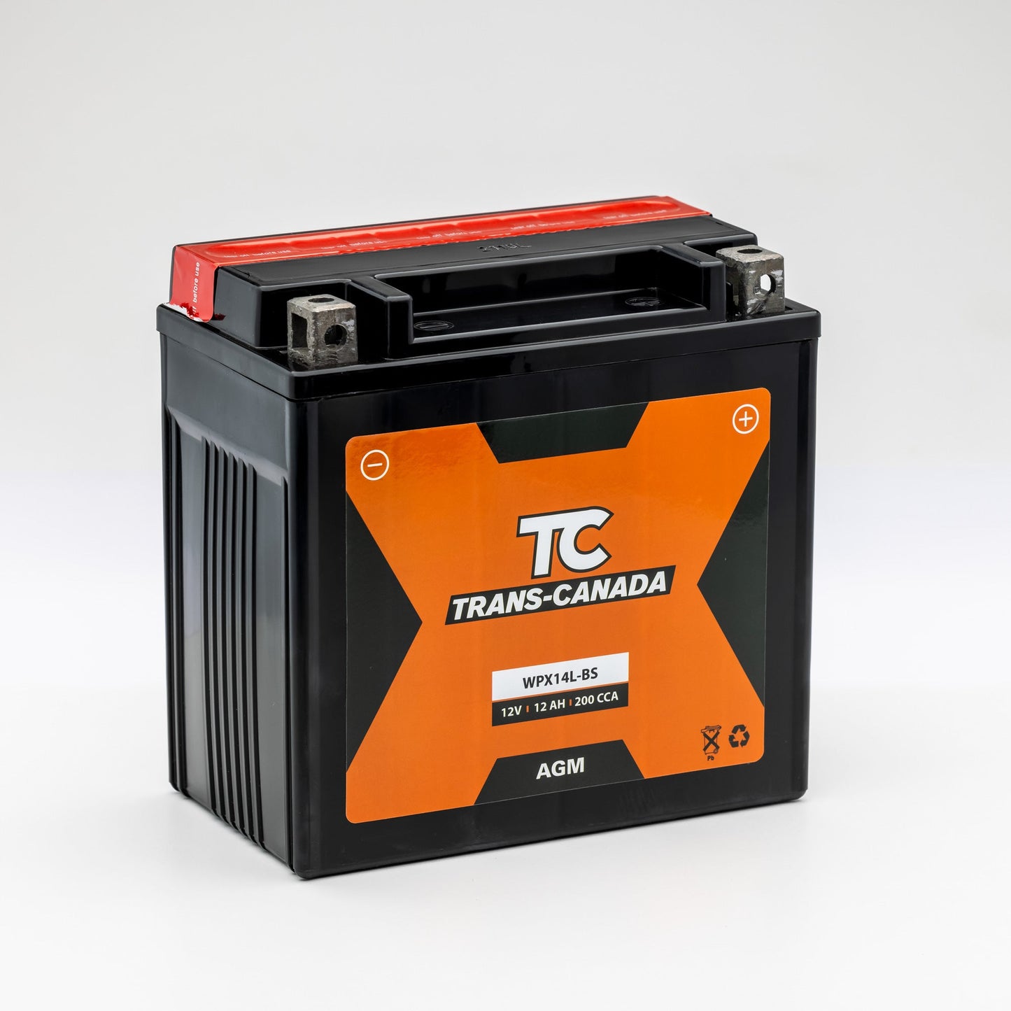 Trans-Canada WPX14L-BS — Batterie Powersport AGM 12 V 12 Ah 200 CCA