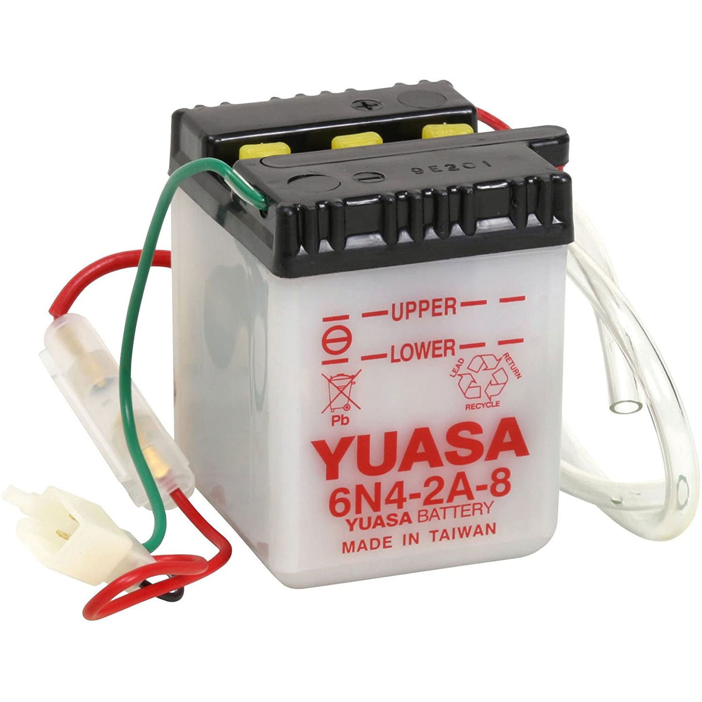 Yuasa 6N4-2A-8 - 6V 4Ah Flooded Motorsports Battery with Connector