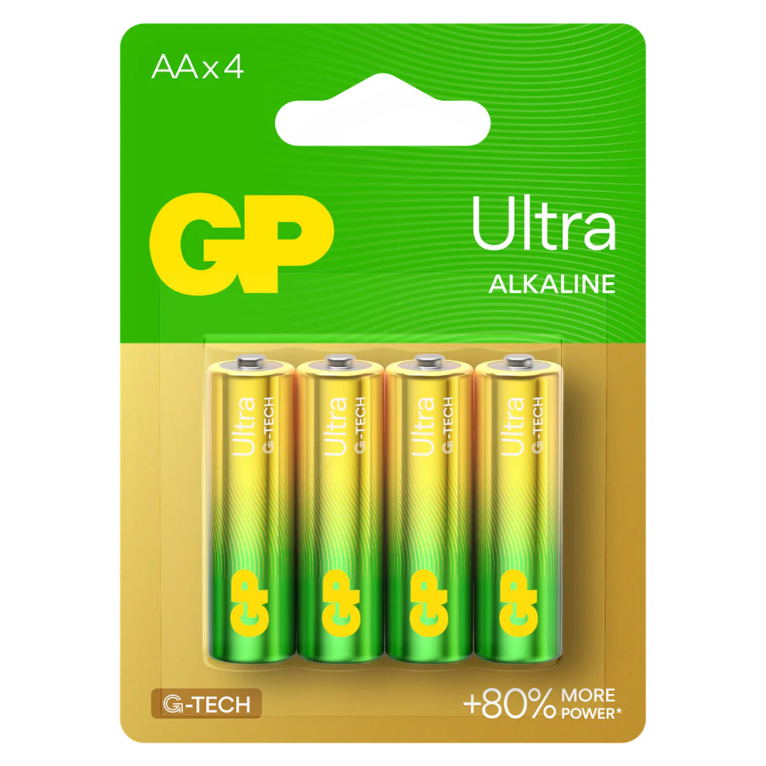 GP15AUETA21-2GSBC4 AA Alkaline Battery GP Ultra (Pkg of 4)