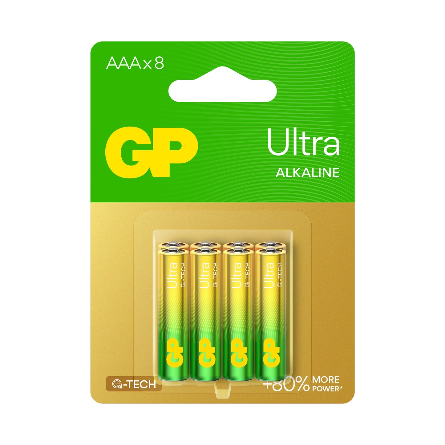 GP24AUETA21-2GSBC8 AAA Alkaline Battery GP Ultra (Pkg of 8)