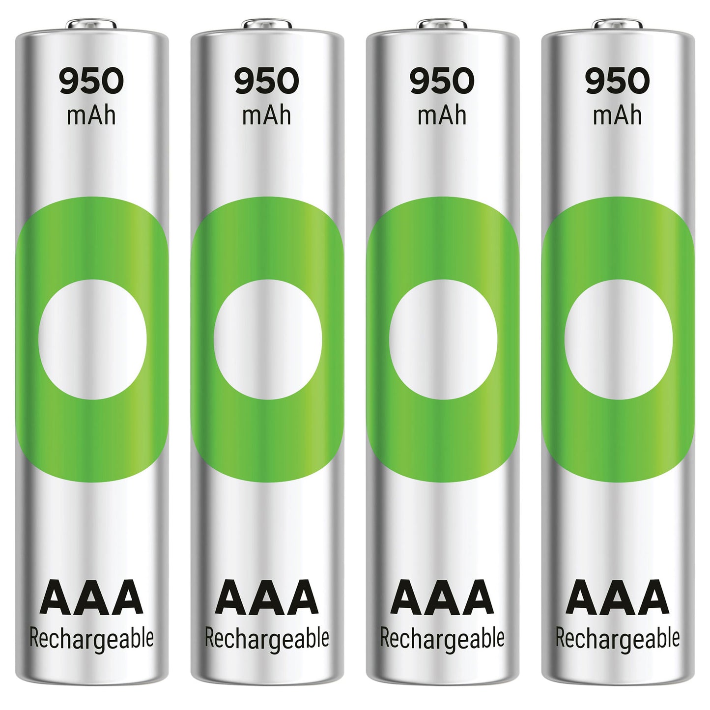 GP100AAAHCER21-2TLB4 AAA Ni-MH 950mAh Rechargeable Battery GP ReCyko (Pkg of 4)
