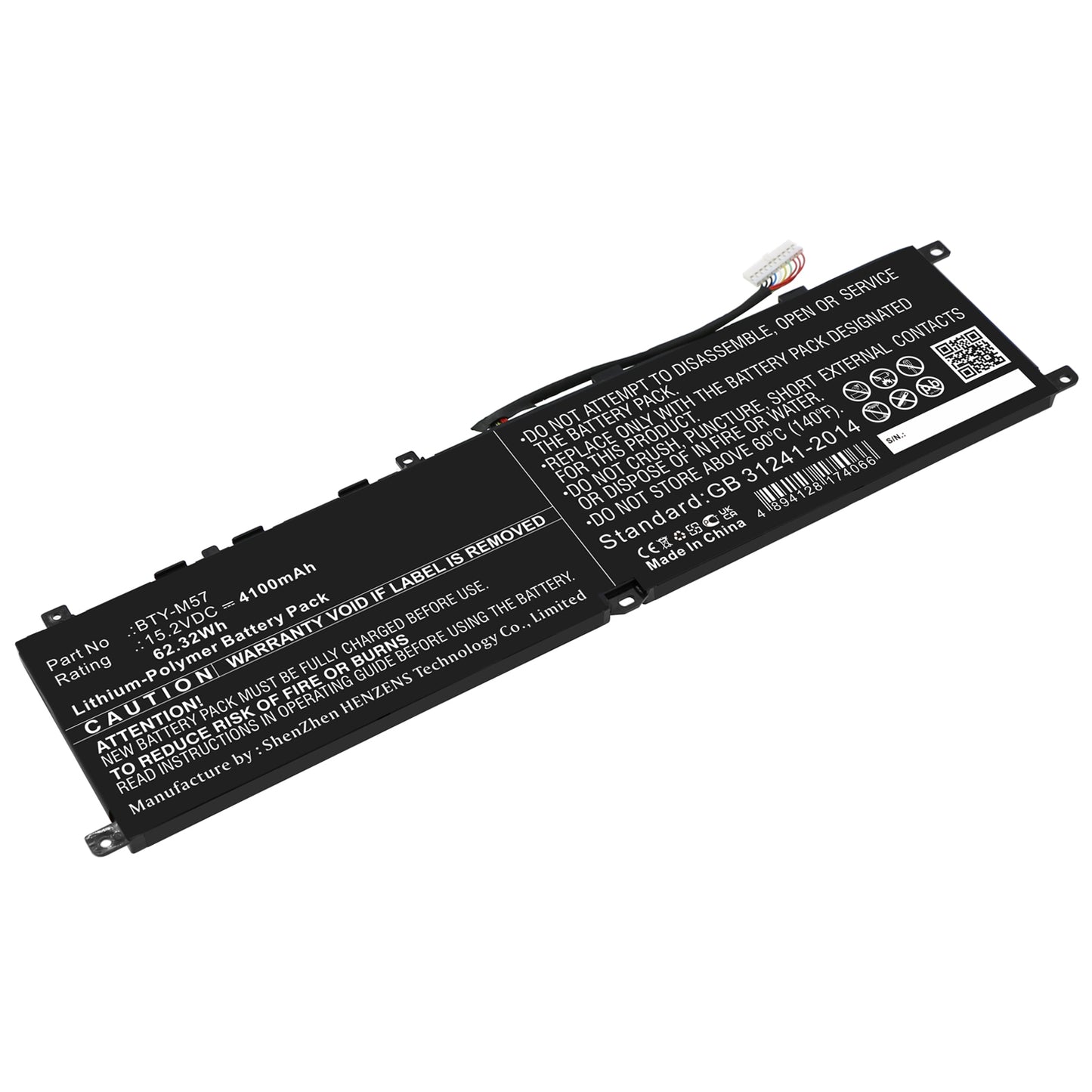 LB-TMSM57 Replacement Laptop Battery — MSI GP66 / GP76