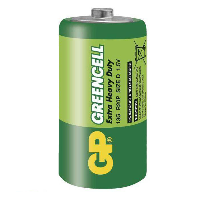 GP13G-2S2 Carbon-Zinc Battery D 1.5V GP SHD (Bulk, 200 Units per Box)