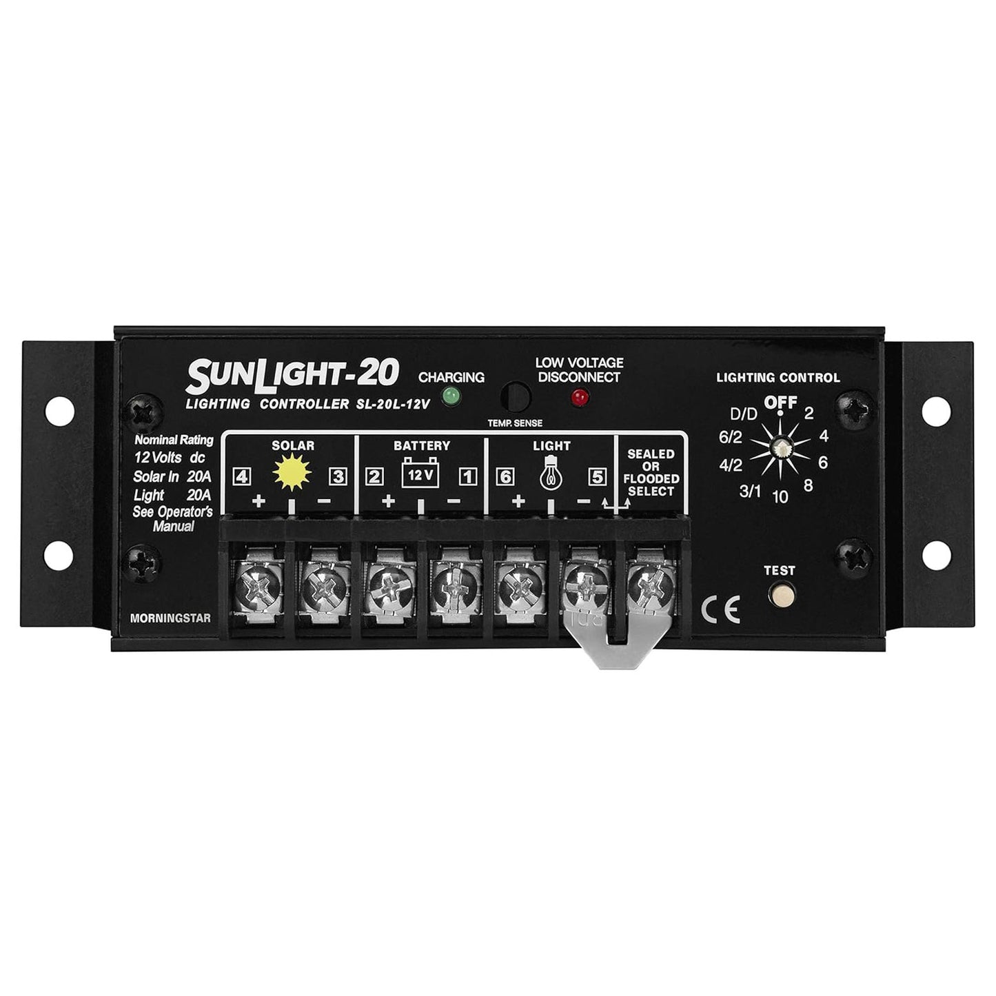 SL-20L-12V Morningstar PWM Solar Charge Controller 12V 20A LVD SunLight