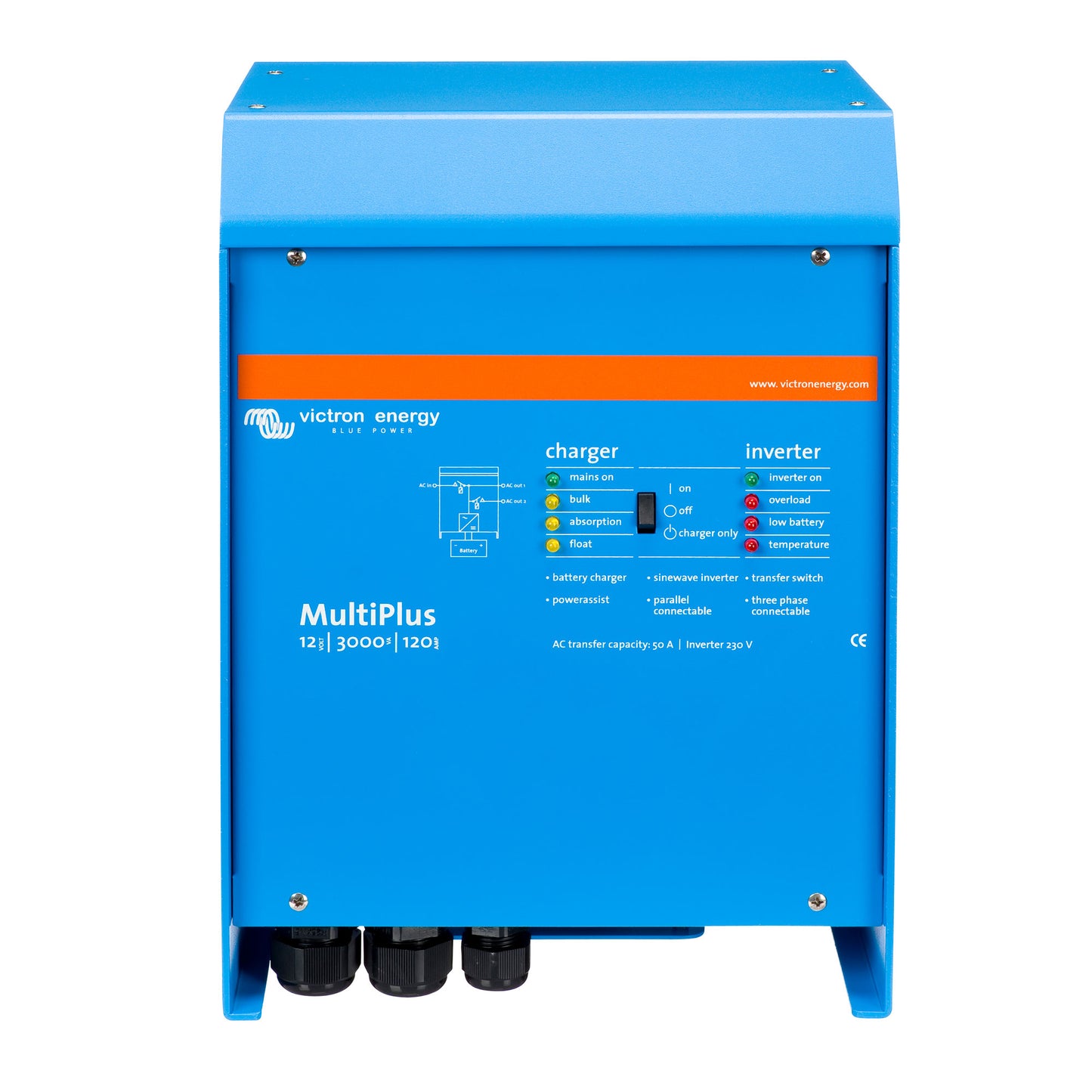 PMP122301102 MultiPlus 12/3000/120-50 120V VE.Bus (UL 1741 & 458) (2400W)
