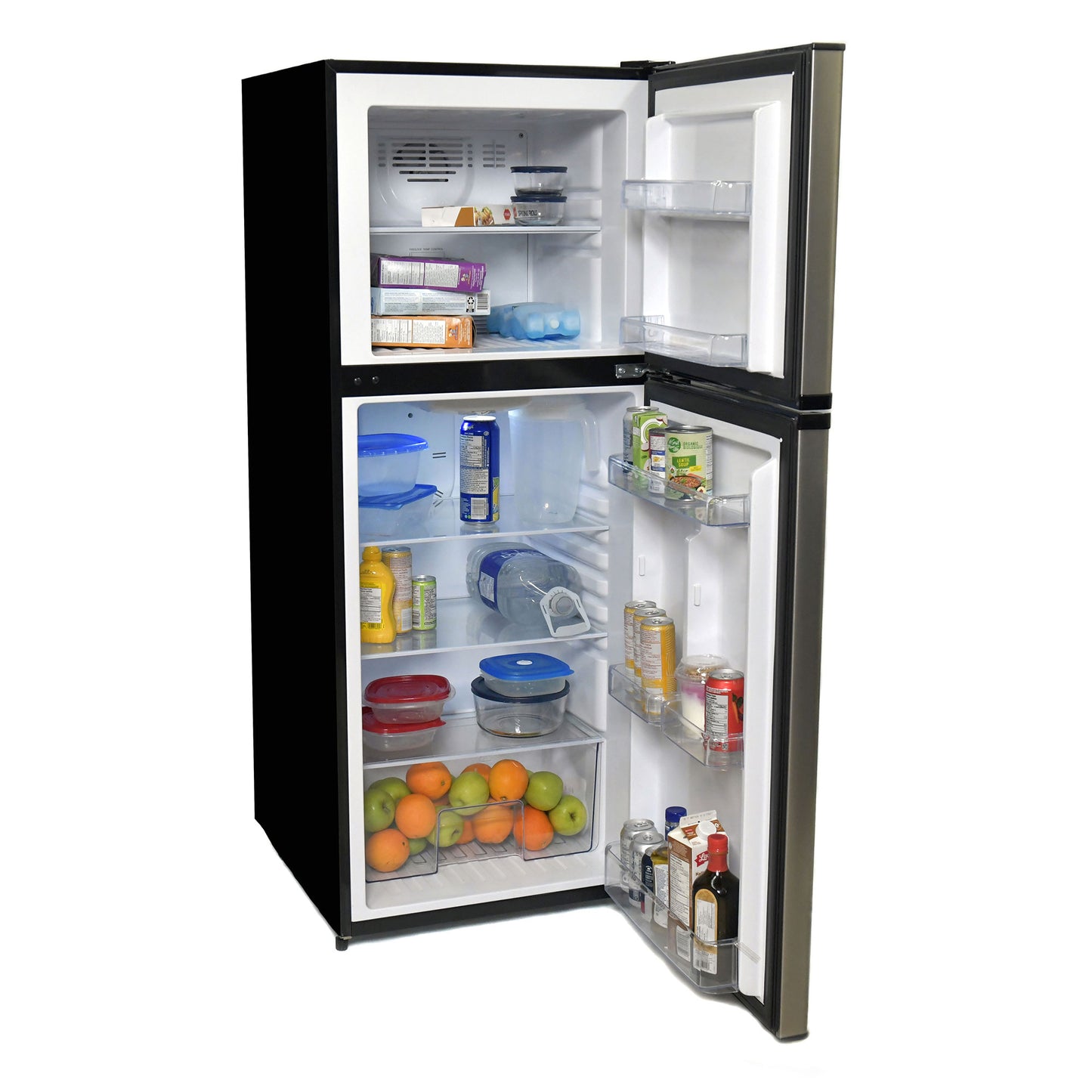 REF-283SS 12/24V 2-Door Refrigerator/Freezer 10 ft³ Stainless Steel/Black