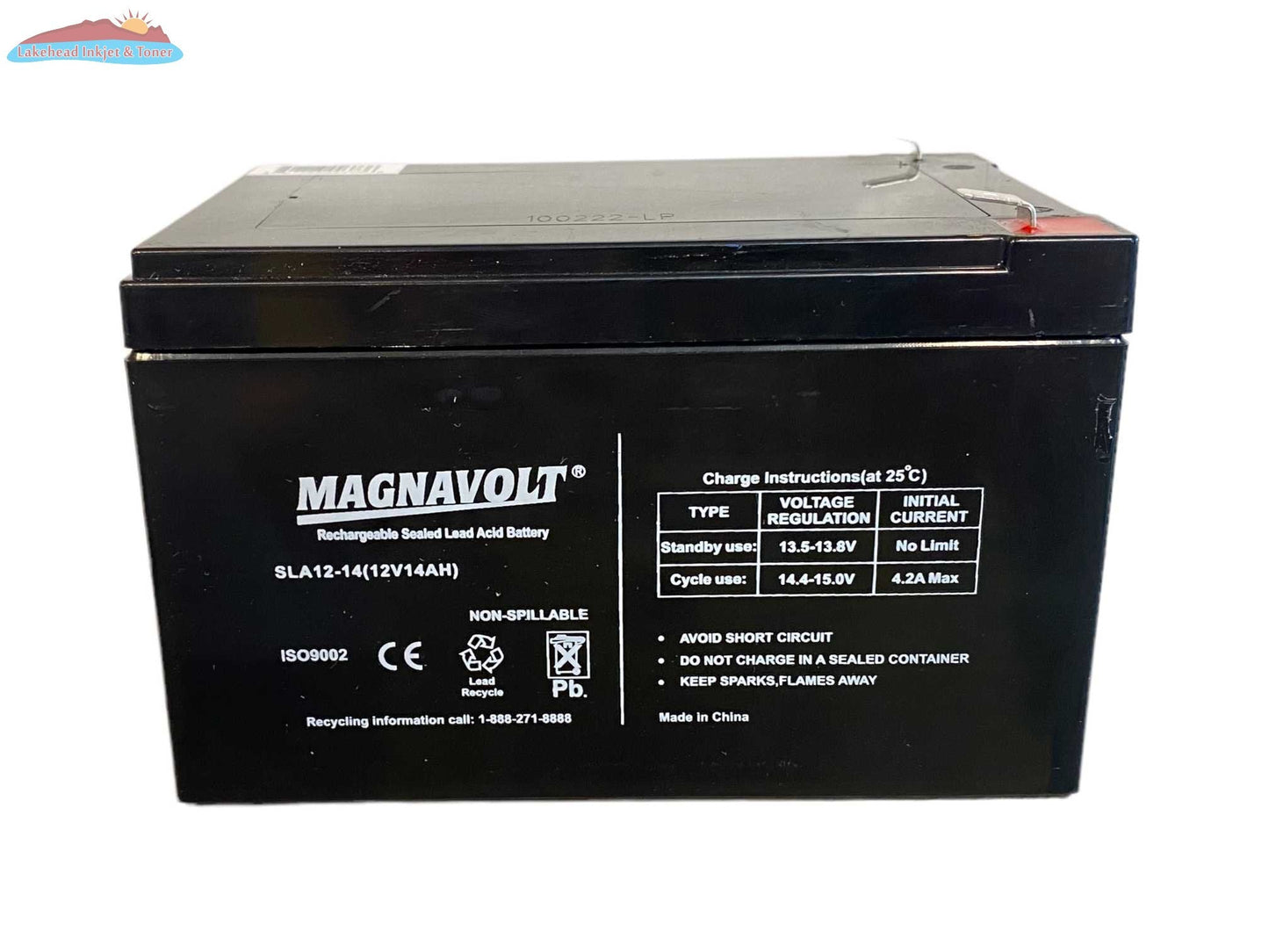 Magnavolt 12V/14AH Sealed Lead Acid Battery Magnacharge