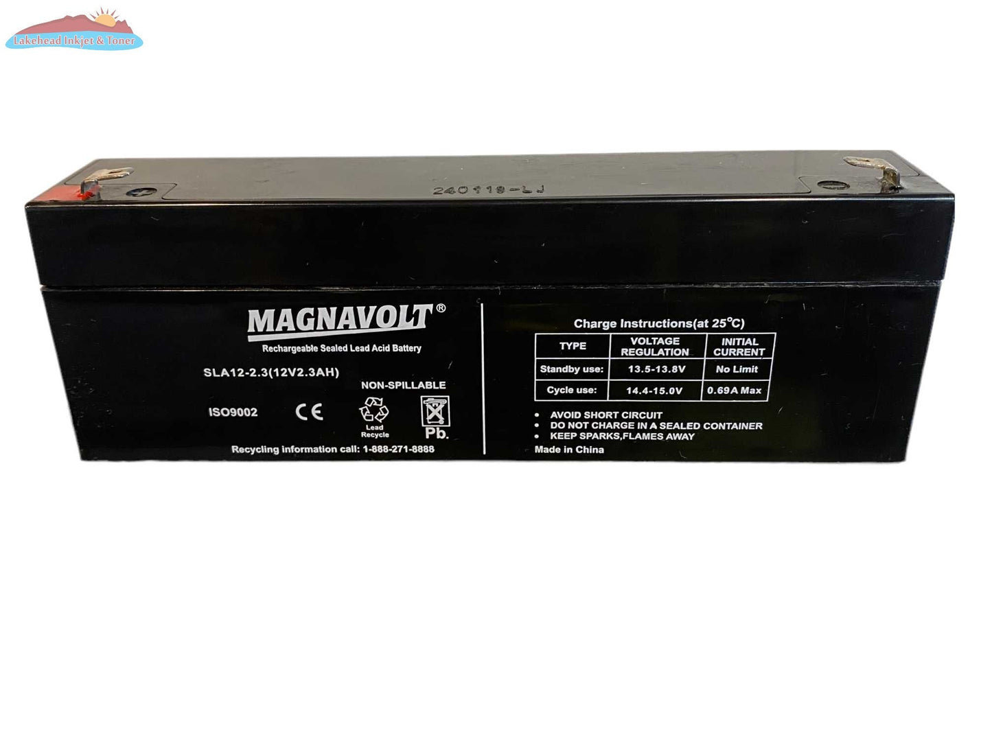 Magnavolt 12V/2.3AH Sealed Lead Acid Battery Magnacharge