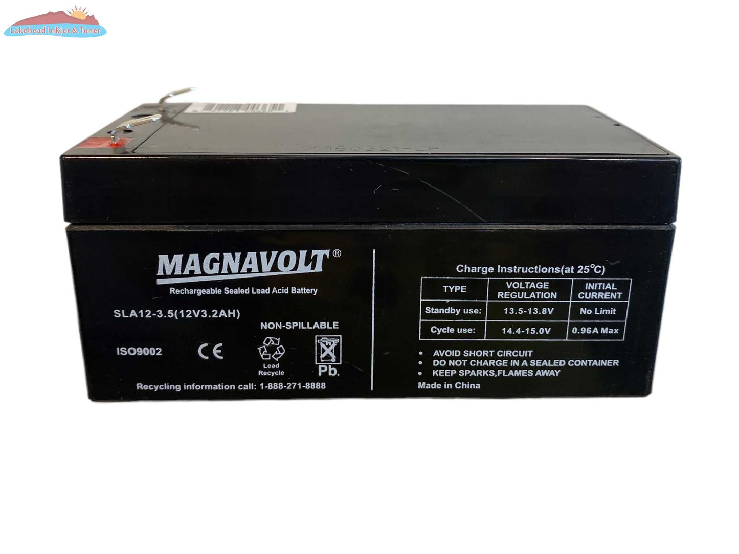 Magnavolt 12V/3.2AH (3.5AH) Sealed Lead Acid Battery Magnacharge