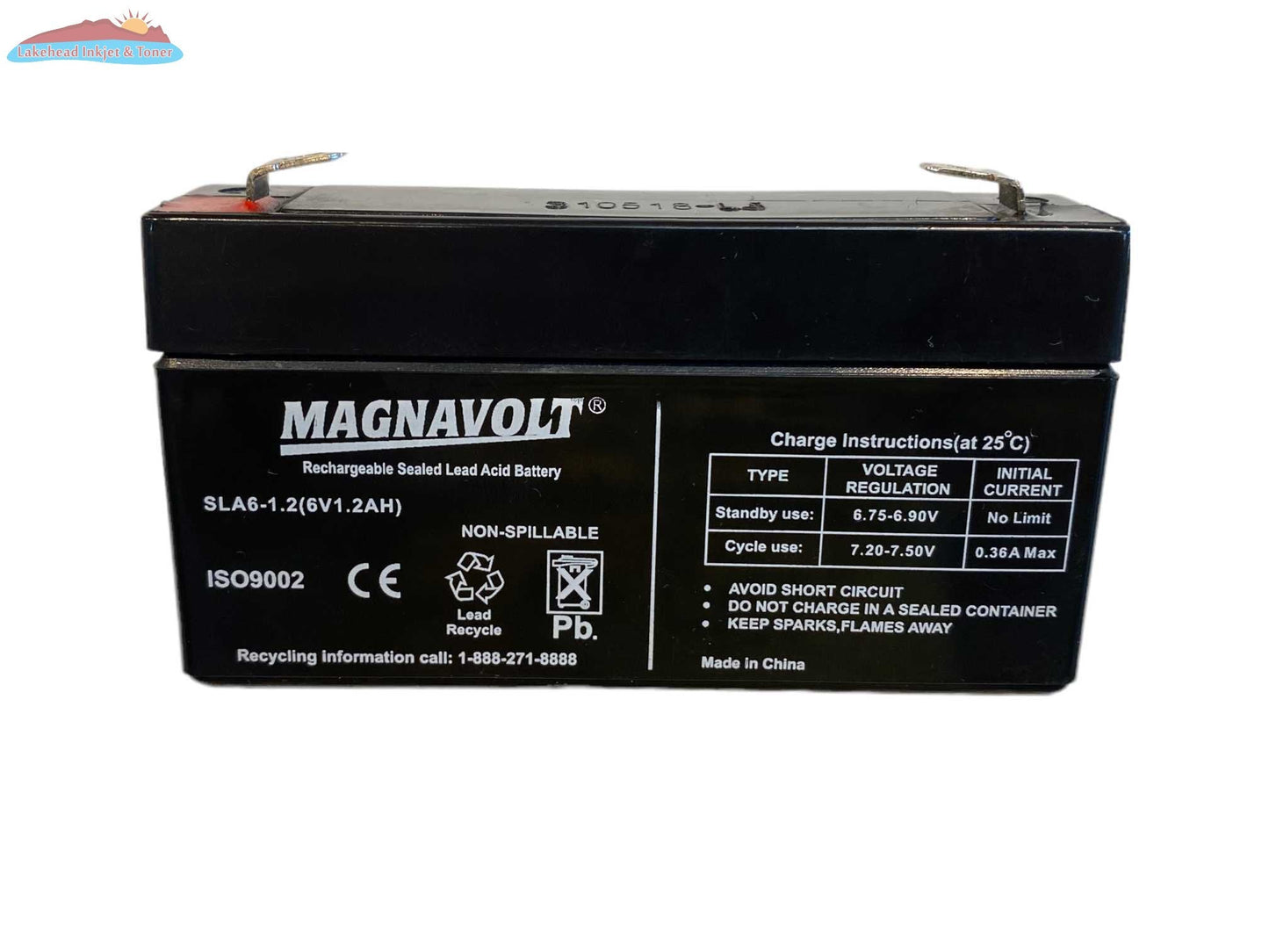 Magnavolt 6V/1.2AH Sealed Lead Acid Battery Magnacharge