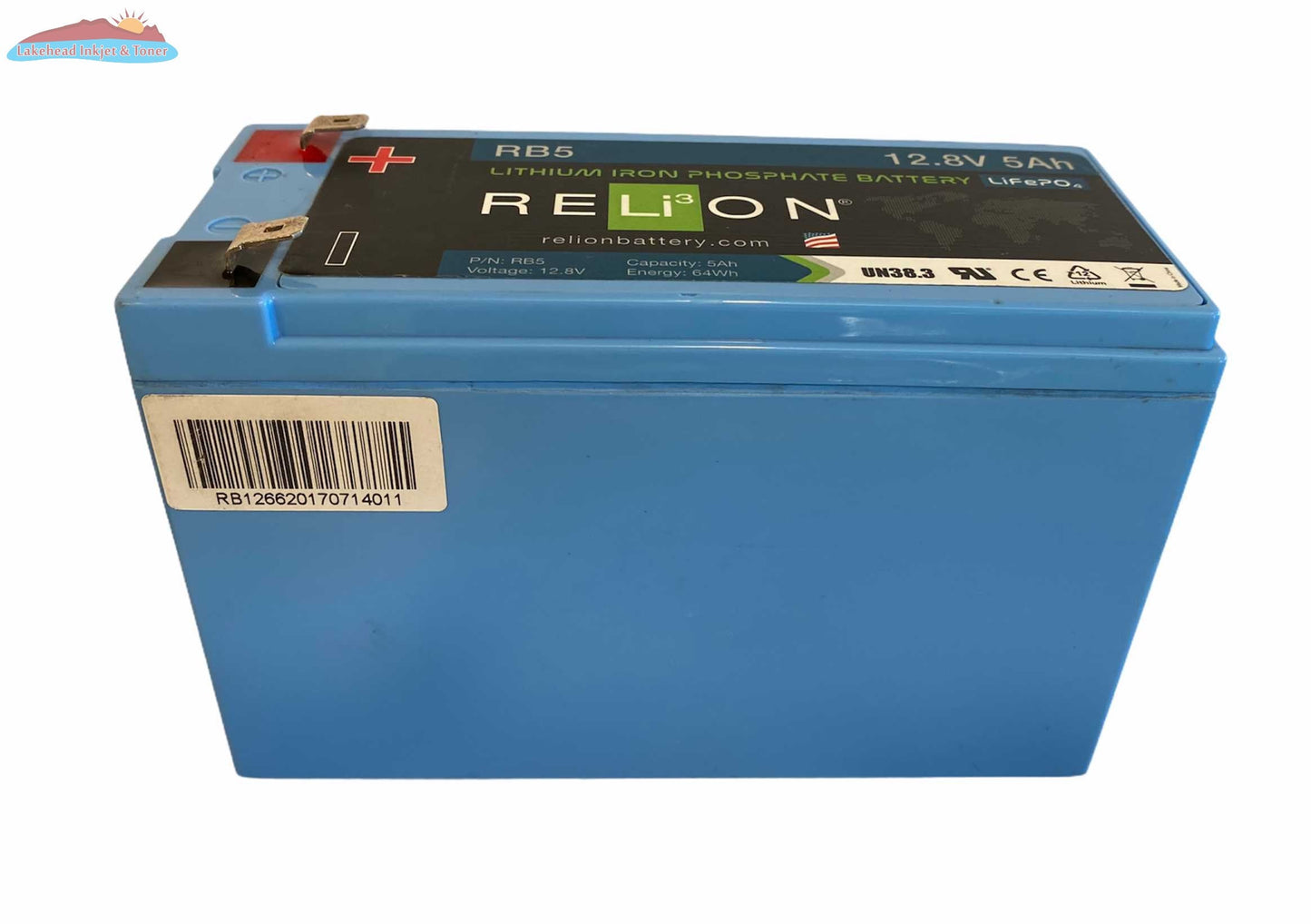RELiON RB5 12V 5Ah Lithium Deep Cycle Battery Lakehead Inkjet & Toner