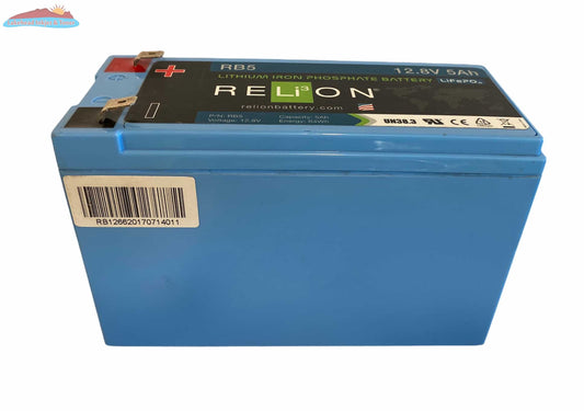RELiON RB5 12V 5Ah Lithium Deep Cycle Battery Lakehead Inkjet & Toner
