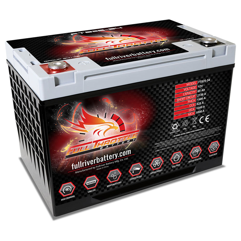 FT825-34 Cranking Battery (AGM) Group 34 12V