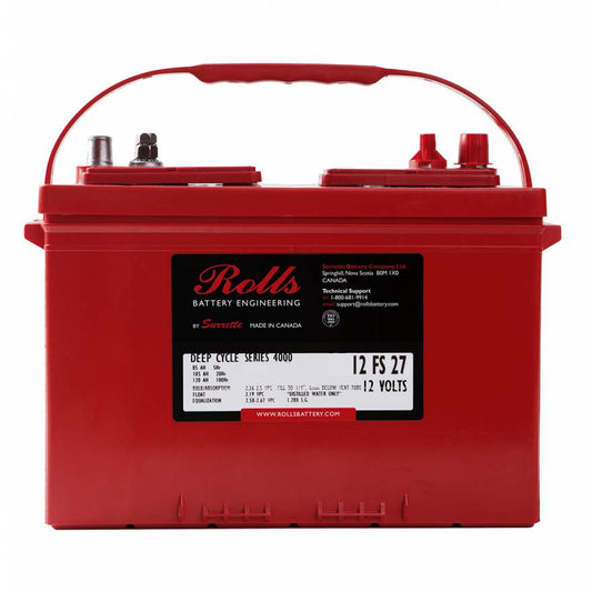 12 FS 27 Deep Cycle Battery Gr 27 DT 12V 105Ah 185RC Rolls