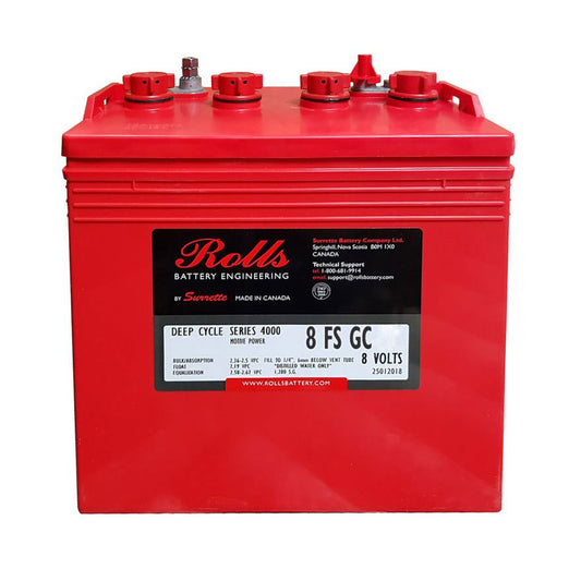 8 FS GC Rolls Deep Cycle Battery Gr GC8 8V 155Ah