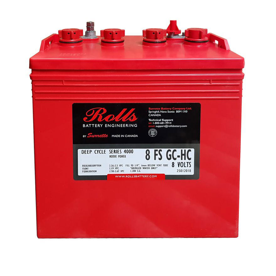 8 FS GC-HC Rolls Deep Cycle Battery Gr GC8 8V 182Ah