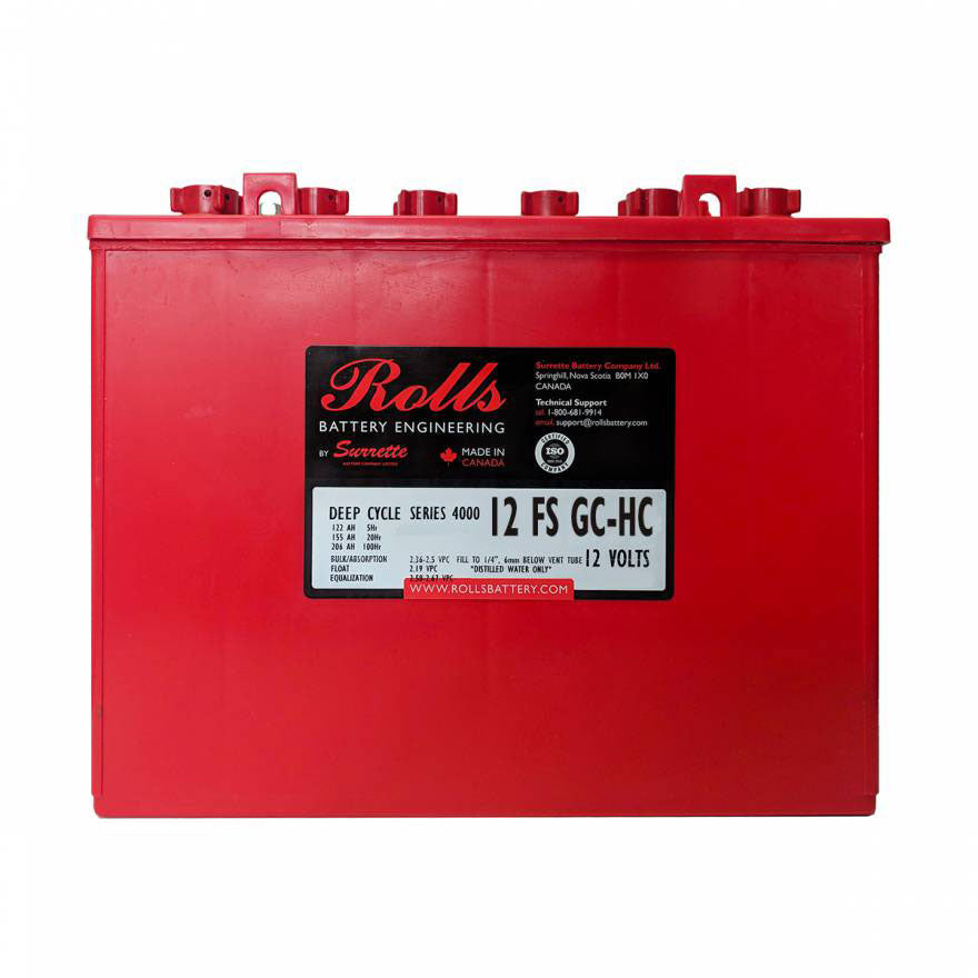 12 FS GC-HC Rolls Deep Cycle Battery GC12 12V 155Ah UTL Terminals