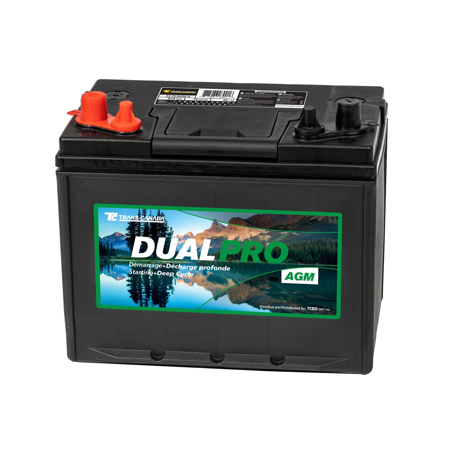 24-TCAGM-H Hybrid AGM Battery Gr 24M 12V 870MCA 140RC 75Ah