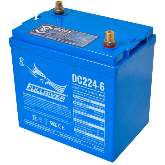 DC224-6 Deep Cycle AGM Battery Gr GC2 6V 224Ah