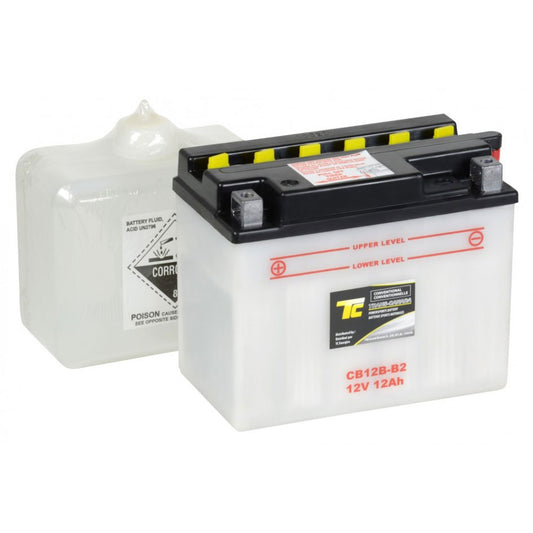 CB12B-B2 Motorsports Battery (Flooded) 12V 12Ah 165CCA (Acid Bottle Supplied)
