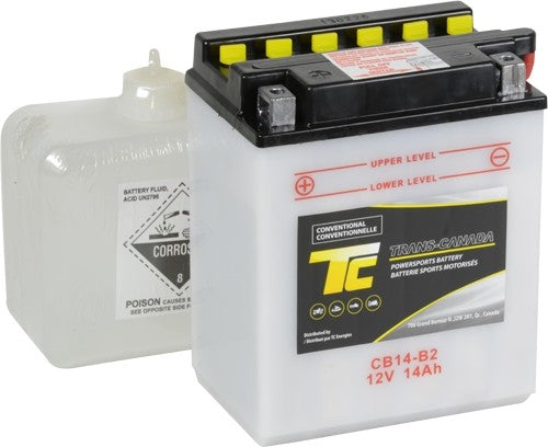 CB14-B2 Motorsports Battery (Flooded) 12V 14Ah 190CCA (Acid Bottle Supplied)