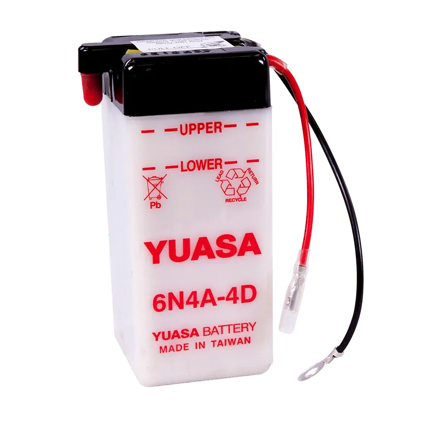 Yuasa 6N4A-4D — 6V 4Ah Flooded Powersport Battery
