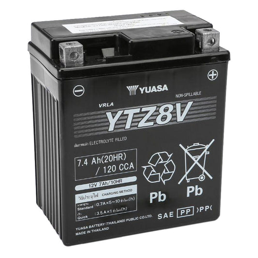 YTZ8V Motorsports Battery AGM 12V 7.4Ah (Pre-Activated)