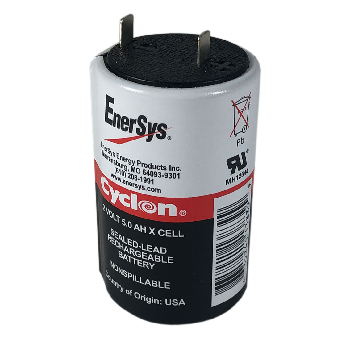 0800-0004 AGM Cyclon Battery X 2V 5.0Ah