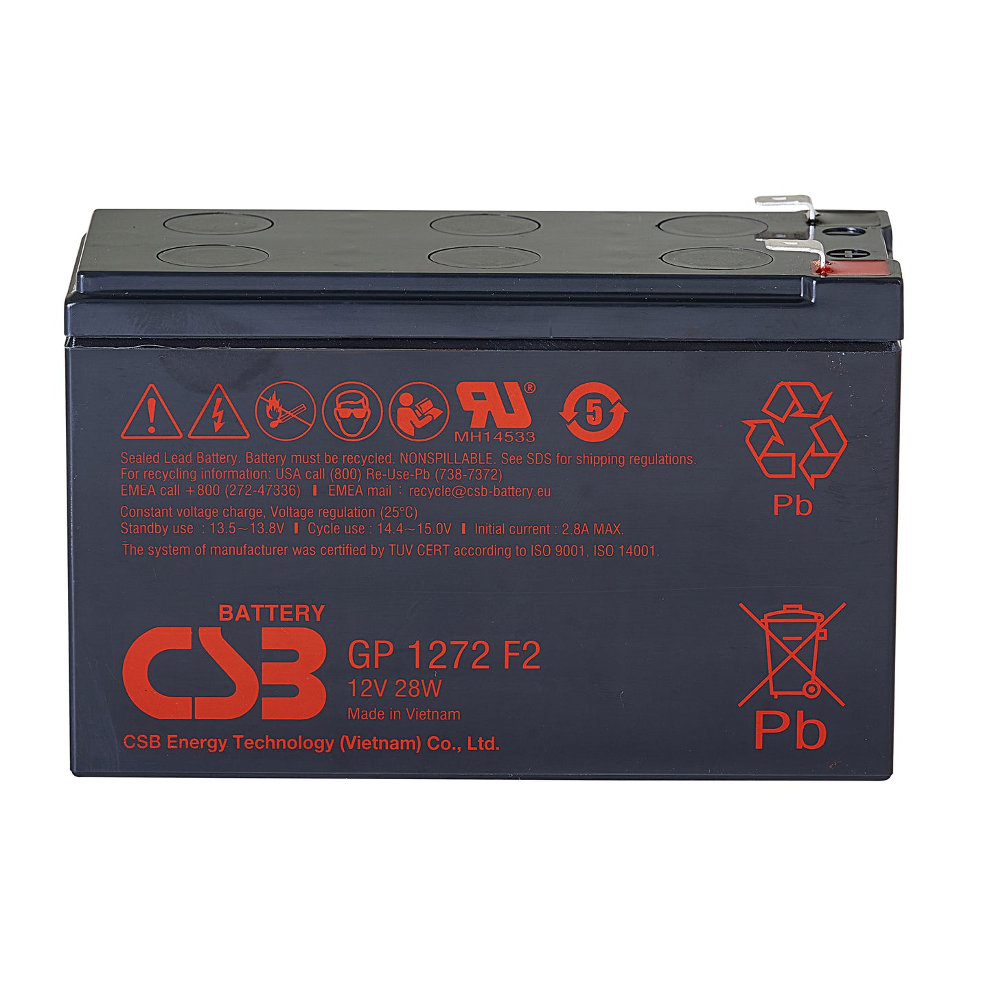 GP1272(12V28W)F2 AGM Battery 12V 8Ah