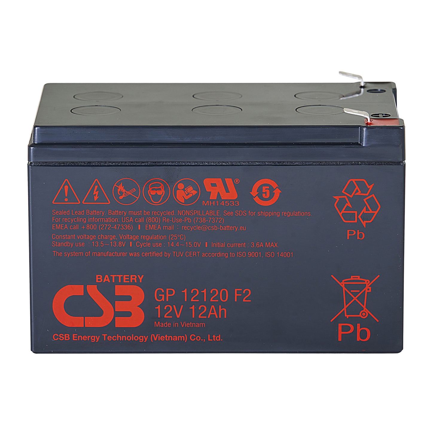 GP12120F2 AGM Battery 12V 12Ah