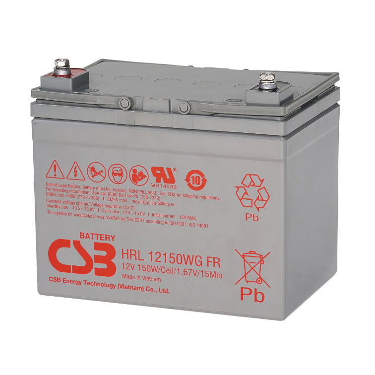 HRL12150WGFR AGM Battery Gr U1 12V 37Ah Flame Retardant