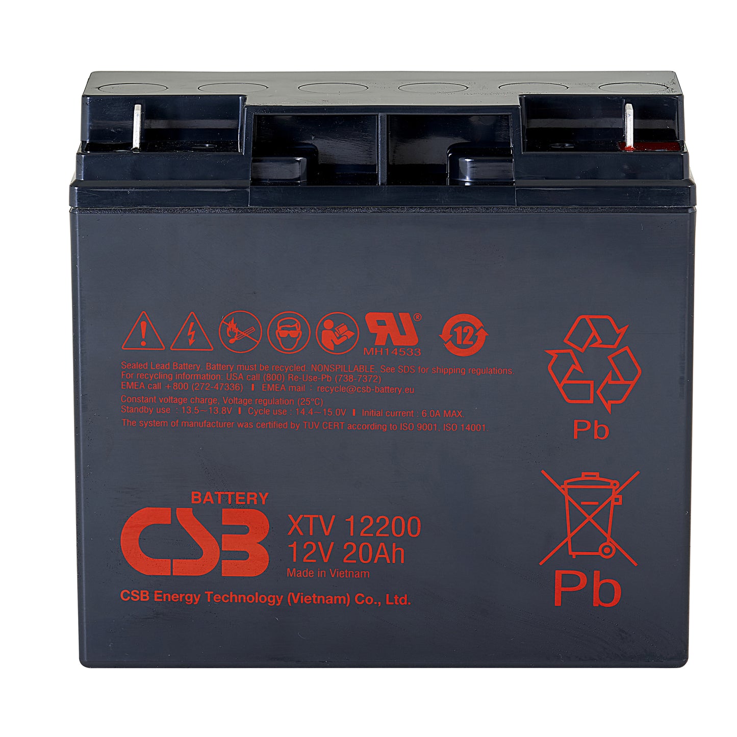XTV12200 AGM Battery 12V 20Ah