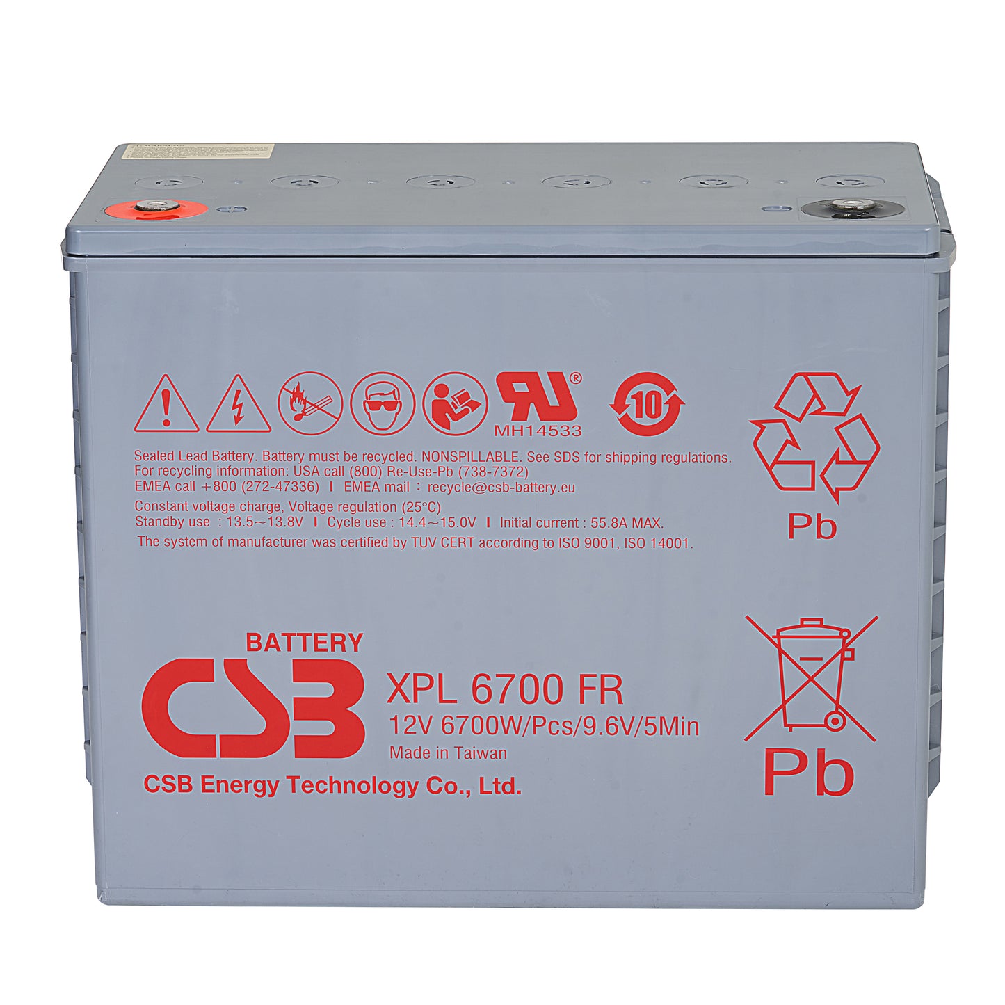 XPL6700FR AGM Battery Gr 31T 12V 140Ah 650W hFlame Retardant