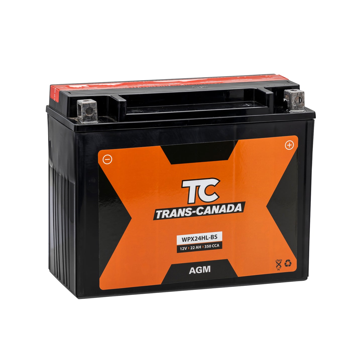 Trans-Canada WPX24HL-BS — Batterie Powersport AGM 12V 21Ah 350CCA