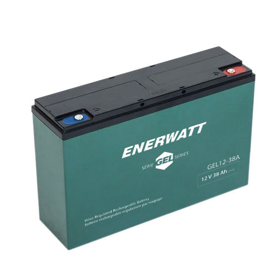 Enerwatt GEL12-38A — Batterie à décharge profonde au gel 12V 38Ah