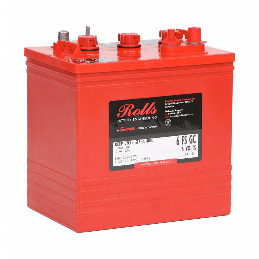 6 FS GC Rolls Deep Cycle Battery Gr GC2 6V 215Ah Trans-Canada