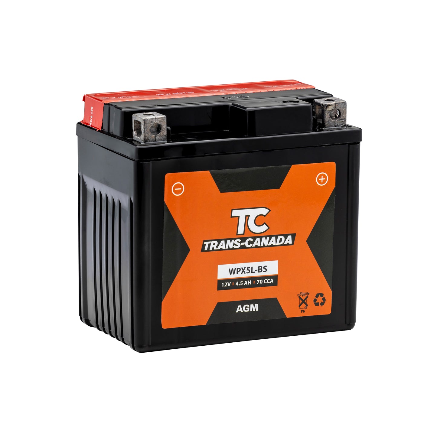Batterie Powersport Trans-Canada WPX5L-BS — 12V 4,5Ah 70 CCA AGM